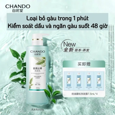 Combo 8 gói dầu gội CHANDO 7.5ml - Kiểm soát dầu, giảm gàu, phồng chân tóc, 35.000₫