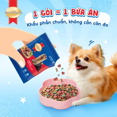 Combo 8 gói SmartHeart vị bò nướng 50gr + Set Nón & Yếm – Chỉ 72.000₫ (Giá gốc 92.880₫)
