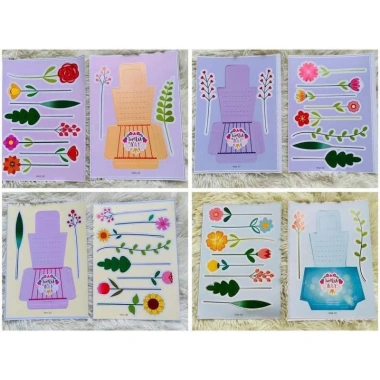 Combo 8 thiệp lẵng hoa handmade - Thiệp 8/3, 20/10, tặng mẹ - Giá chỉ 28.000đ