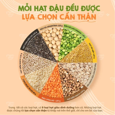 Combo 9 loại hạt hữu cơ ăn dặm Mămmy - Vitamin dồi dào cho bé 6 tháng, chỉ 649.000₫