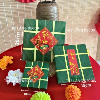 Combo 9 Mô Hình Bánh Chưng, Bánh Tét, Dưa Hấu Giấy Cứng Trang Trí Tết 2.026 Giá Ưu Đãi 35.000 VNĐ HAPPY DECOR