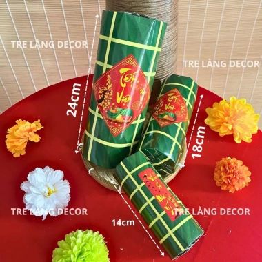 Combo 9 Mô Hình Bánh Chưng, Bánh Tét, Dưa Hấu Giấy Cứng Trang Trí Tết 2.026 Giá Ưu Đãi 35.000 VNĐ HAPPY DECOR