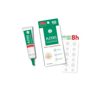 Combo Acnes giảm mụn Gel chấm 10g và Miếng dán 24 miếng, ngừa tái phát, giá 107.000₫ 3