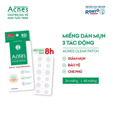 Combo Acnes giảm mụn Gel chấm 10g và Miếng dán 24 miếng, ngừa tái phát, giá 107.000₫ 6