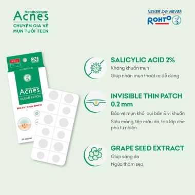 Combo Acnes giảm mụn Gel chấm 10g và Miếng dán 24 miếng, ngừa tái phát, giá 107.000₫ 7