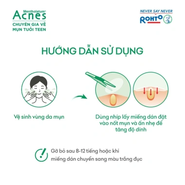 Combo Acnes giảm mụn Gel chấm 10g và Miếng dán 24 miếng, ngừa tái phát, giá 107.000₫ 8