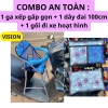 Combo An Toàn bé: Ghế ga xếp sắt + Dây đai 100cm + Gối hoạt hình ngồi xe máy - 255.500 7