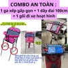 Combo An Toàn bé: Ghế ga xếp sắt + Dây đai 100cm + Gối hoạt hình ngồi xe máy - 255.500 8