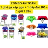 Combo An Toàn cho Bé - Ghế Ga Xếp Gọn, Dây Đai 100cm, Gối 1 Đầu - Giá 315.000₫