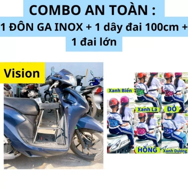 Combo An Toàn - Đôn Ga Inox + Dây Đai 100cm + Đai Lớn Hoạt Hình, Giá 250.600 VND 2 Combo An Toàn - Đôn Ga Inox + Dây Đai 100cm + Đai Lớn Hoạt Hình, Giá 250.600 VND 2