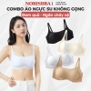 Combo Áo Ngực Nữ Su Gom Quả Tự Nhiên + Áo Lót Không Gọng Ngăn Chảy Xệ AMYBRA A03