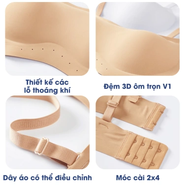 Combo Áo Ngực Nữ Su Gom Quả Tự Nhiên + Áo Lót Không Gọng Ngăn Chảy Xệ AMYBRA A03 9 Combo Áo Ngực Nữ Su Gom Quả Tự Nhiên + Áo Lót Không Gọng Ngăn Chảy Xệ AMYBRA A03 9
