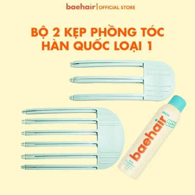 Combo baehair 2 Kẹp phồng Hàn Quốc ABS + Xịt Booster 250ml - Giá chỉ 408.000₫