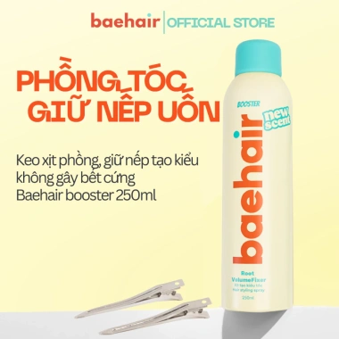 Combo baehair 2 Kẹp phồng Hàn Quốc ABS + Xịt Booster 250ml - Giá chỉ 408.000₫