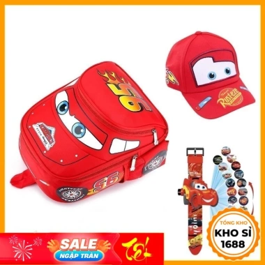 Combo balo mẫu giáo và mũ ô tô cho bé trai 3-6 tuổi - Giá ưu đãi 295.000 VND