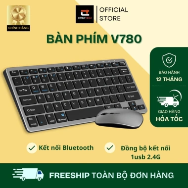 Combo Bàn Phím Bluetooth và Chuột Không Dây Mini - Kết Nối 7 Thiết Bị, Pin Trâu, Thiết Kế Cao Cấp, Giá 350.000 VND