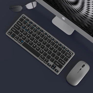 Combo Bàn Phím Bluetooth và Chuột Không Dây Mini - Kết Nối 7 Thiết Bị, Pin Trâu, Thiết Kế Cao Cấp, Giá 350.000 VND