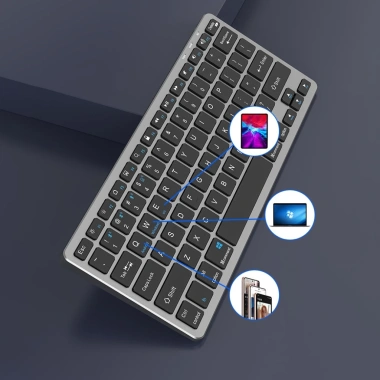 Combo Bàn Phím Bluetooth và Chuột Không Dây Mini - Kết Nối 7 Thiết Bị, Pin Trâu, Thiết Kế Cao Cấp, Giá 350.000 VND