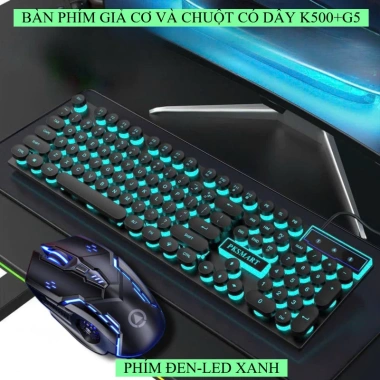 Combo Bàn Phím Chuột K600 Nút Tròn LED Xuyên Chữ + G5 Gaming RGB DPI 3.200 - 89.000₫