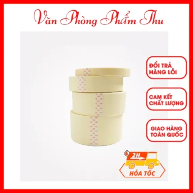 Combo Băng keo giấy nhăn 1,2-2,5-5cm - Giá 22.000đ - Dán chắc, không rách, văn phòng