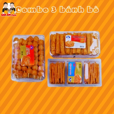 Combo Bánh bò vừng 3 loại: 1 bò quẩy, 1 bò xiên, 1 bò miếng - Giá chỉ 90.000đ