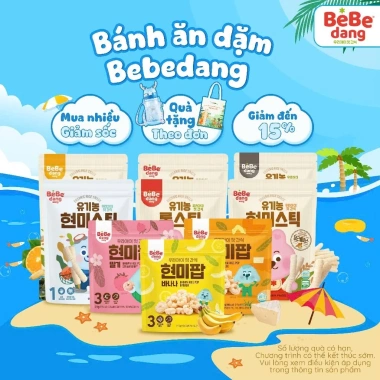 Combo Bánh Gạo Ăn Dặm 6 Tháng Bé - Thương Hiệu Hàn Quốc, Giá 177,000 VND 4 Combo Bánh Gạo Ăn Dặm 6 Tháng Bé - Thương Hiệu Hàn Quốc, Giá 177,000 VND 4
