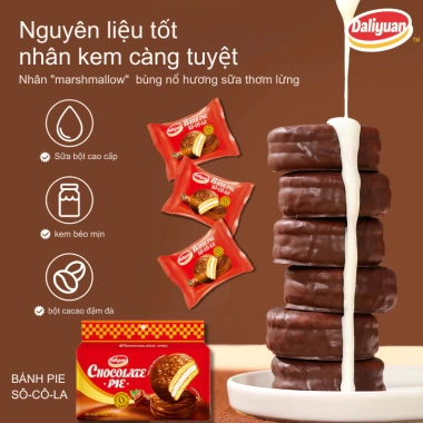 Combo bánh ngọt 4 vị: Socola Pie, Bánh cuộn Thụy Sĩ, Bánh dứa, Bánh bông lan trứng – Giá chỉ 34.418₫ 5