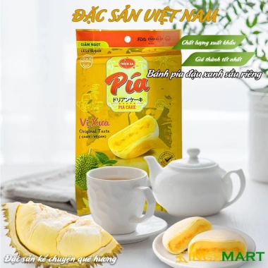 Combo bánh pía mini lá dứa và đậu xanh sầu riêng THIÊN SA - Túi 120g 6 bánh, giá chỉ 41.000₫ Kingsmart