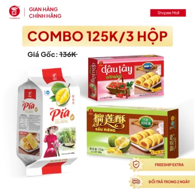 Combo Bánh Pía Sầu Riêng + 2 Bánh Tô Đa Vị – Giá ưu đãi 128.000đ, Ngon, Thơm, Đậm Đặc Vị