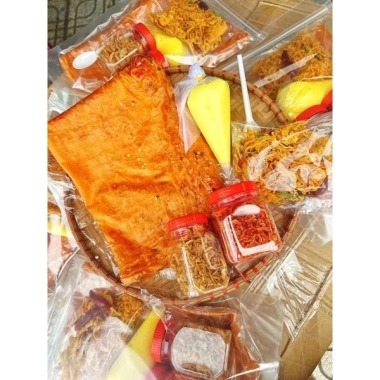 Combo bánh tráng dêo tôm Super Bơ và khô gà - Giảm 59k, giòn ngon, ăn nhanh