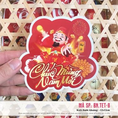Combo Banner Tết 50/30 cái - Thiệp cài quà tặng - Chúc mừng Năm Mới, Giá 60.000 VND