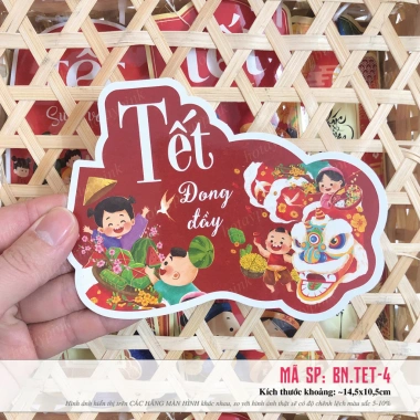 Combo Banner Tết 50/30 cái - Thiệp cài quà tặng - Chúc mừng Năm Mới, Giá 60.000 VND