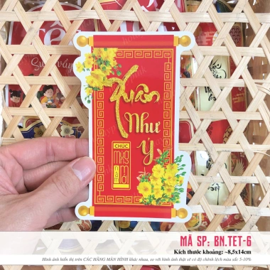 Combo Banner Tết 50/30 cái - Thiệp cài quà tặng - Chúc mừng Năm Mới, Giá 60.000 VND