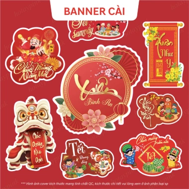 Combo Banner thiệp Tết, Toper, Tag, thiệp quà tặng - Chúc Mừng Năm Mới 30.000đ 2