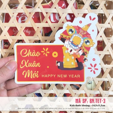 Combo Banner thiệp Tết, Toper, Tag, thiệp quà tặng - Chúc Mừng Năm Mới 30.000đ 10