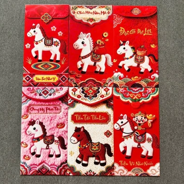 Combo Bao Lì Xì 5D Giả Thêu Chú Ngựa Vintage Tết Bính Ngọ 2.026 Giá chỉ 16.000 VND 4 Combo Bao Lì Xì 5D Giả Thêu Chú Ngựa Vintage Tết Bính Ngọ 2.026 Giá chỉ 16.000 VND 4