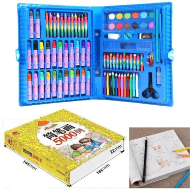 Combo bé: Bộ Hộp Màu 86 Món + Tập tô 5.000 hình + 12 bút chì màu - Giá ưu đãi 110.000 VND