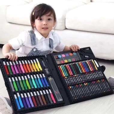 Combo bé: Bộ Hộp Màu 86 Món + Tập tô 5.000 hình + 12 bút chì màu - Giá ưu đãi 110.000 VND
