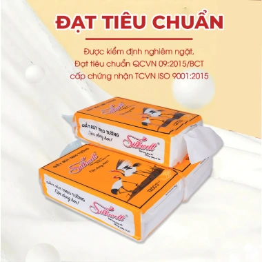 Combo bịch khăn giấy Silkwell rút đáy 450g 2 lớp siêu dai bột gỗ nguyên chất không tẩy trắng giá 89.000 7