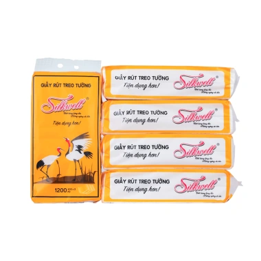 Combo bịch khăn giấy Silkwell rút đáy 450g 2 lớp siêu dai bột gỗ nguyên chất không tẩy trắng giá 89.000 10