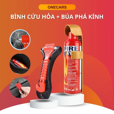 Combo Bình CC Mini + Búa Thoát Hiểm An Toàn - Giảm Giá Đặc Biệt 28.000đ Cho Ô Tô