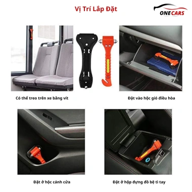 Combo Bình CC Mini + Búa Thoát Hiểm An Toàn - Giảm Giá Đặc Biệt 28.000đ Cho Ô Tô 3