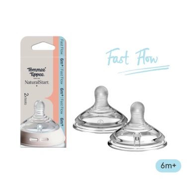 Combo Bình Sữa Tommee Tippee Natural Start 260ml Mềm + Núm Silicon 6M+ Giá 439k