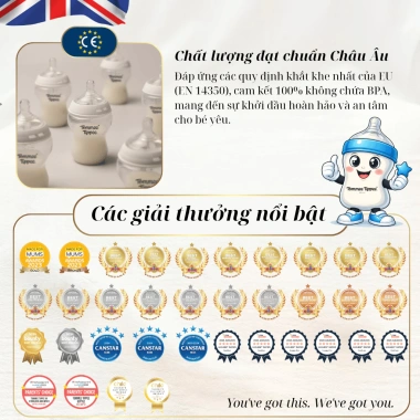 Combo Bình Sữa Tommee Tippee Natural Start 260ml Mềm + Núm Silicon 6M+ Giá 439k 9 Combo Bình Sữa Tommee Tippee Natural Start 260ml Mềm + Núm Silicon 6M+ Giá 439k 9