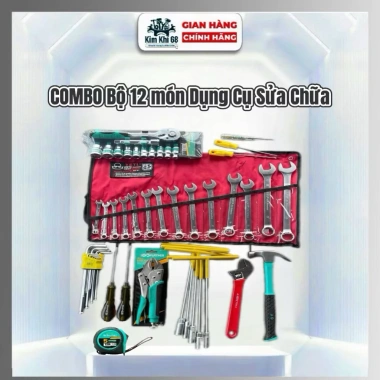 COMBO Bộ 12 món Dụng Cụ Sửa Chữa - Bộ công cụ đa năng, giá ưu đãi 210.000đ