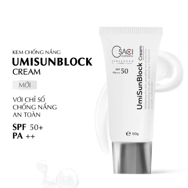 Combo bộ 3 ngừa mụn thâm sẹo Osaci Hana Heal 20ml, dưỡng trắng Away Mela Cream và chống nắng UmiSunBlock - Giá chỉ 674.640đ