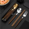 Combo Bộ Ăn Tiện Lợi Cao Cấp: Thìa, Đũa, Hộp Đựng - Dùng Văn Phòng, Giá Ưu Đãi 35k 2