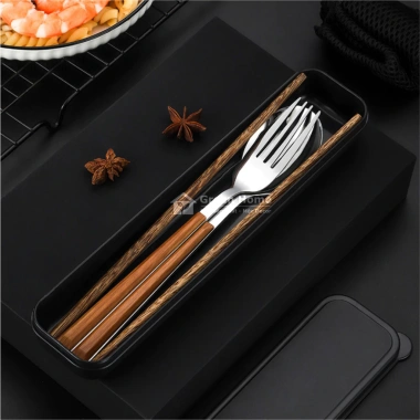 Combo Bộ Ăn Tiện Lợi Cao Cấp: Thìa, Đũa, Hộp Đựng - Dùng Văn Phòng, Giá Ưu Đãi 35k