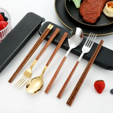 Combo Bộ Ăn Tiện Lợi Cao Cấp: Thìa, Đũa, Hộp Đựng - Dùng Văn Phòng, Giá Ưu Đãi 35k