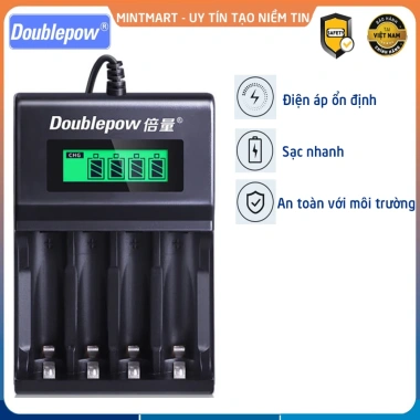 Combo bộ pin sạc Doublepow DP-K93B 4 viên + 4 viên AA 3.000mAh - Giá 119.000đ, giảm 35%